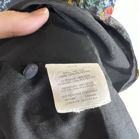 Madewell x Mix No 6 Size 8 Black Silk Beacon Dress in Garden Bouquet Floral - Picture 5 of 9